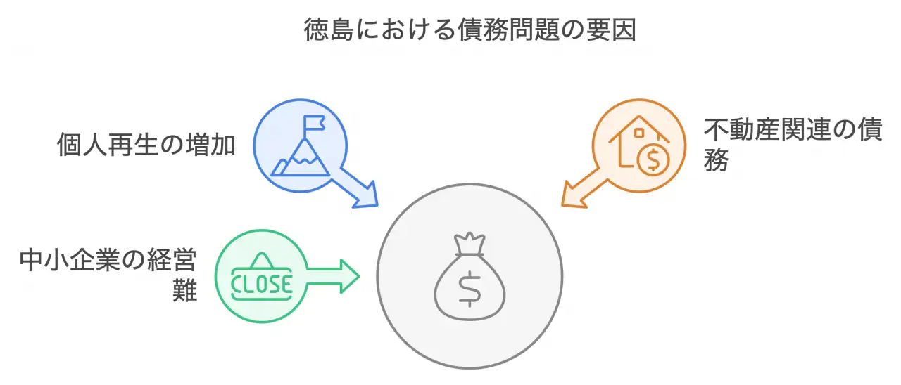 徳島における債務問題の要因