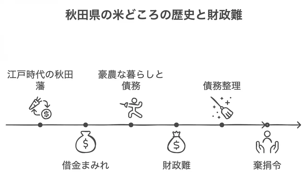 秋田県の米どころの歴史と財政難