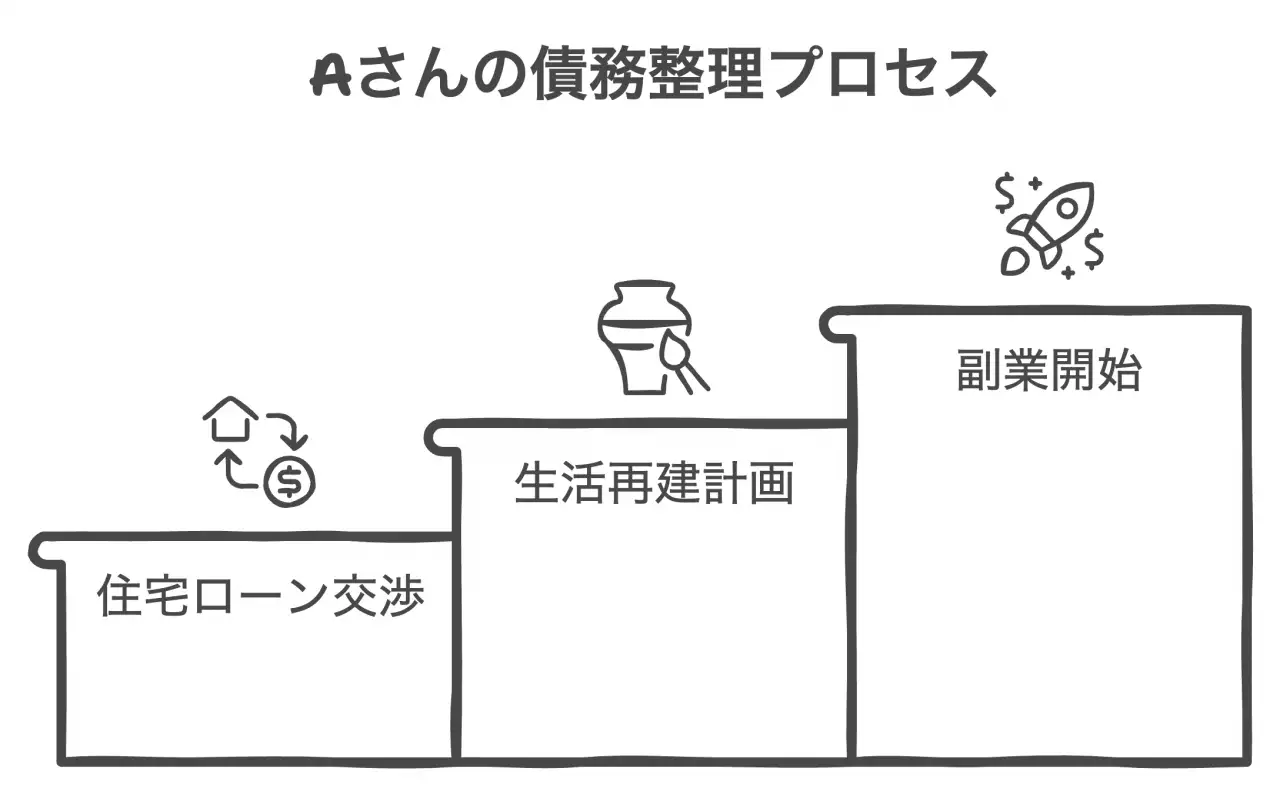 Aさんの債務整理プロセス